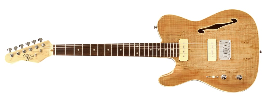 59 Thinline Lefty Spalted Maple Front
