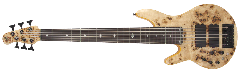 pinnacle 6 lefty bass guitar front