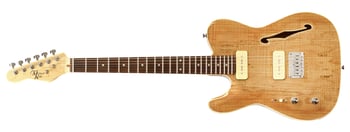 59 Thinline Lefty Spalted Maple Front