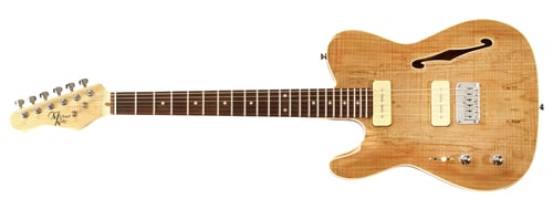 59 Thinline Lefty Spalted Maple Front