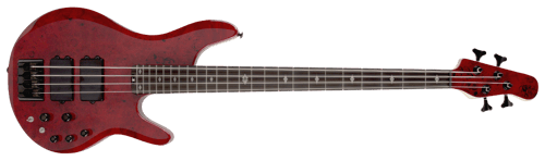 pinnacle 4 bass guitar cherry front