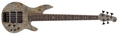 pinnacle 5 bass guitar grey front 1