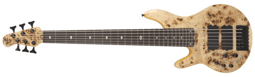 pinnacle 6 lefty bass guitar front