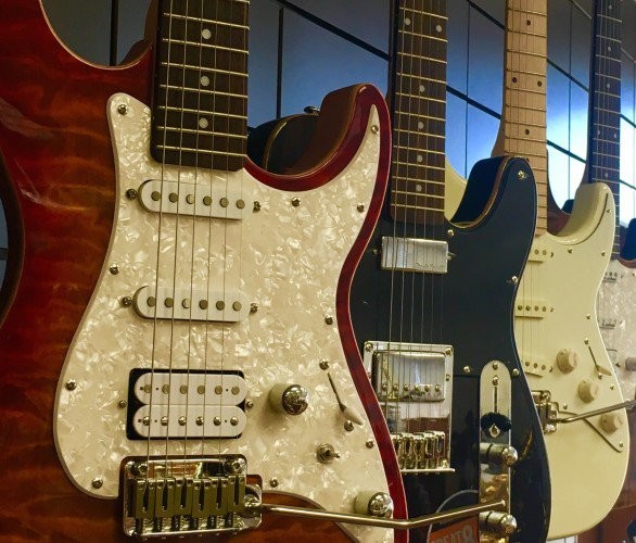 1950s and 1960s Michael Kelly guitars at Bertrand's Music in Mission Viejo, CA