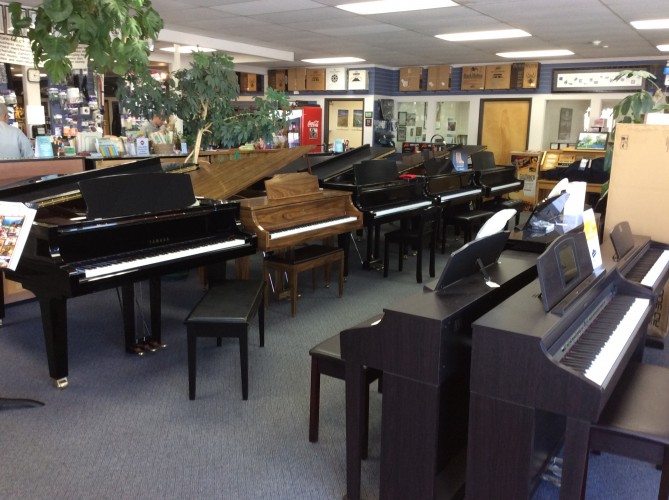 Pianos at Morgenroth Music in Missoula, MT