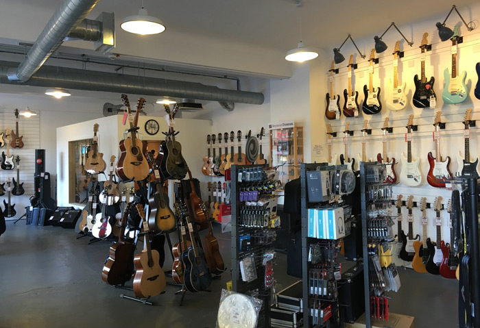 Electric guitars, acoustic guitars, and guitar accessories at Merchant City Music