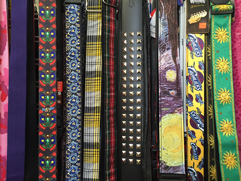 Pfabe's selection of guitar straps