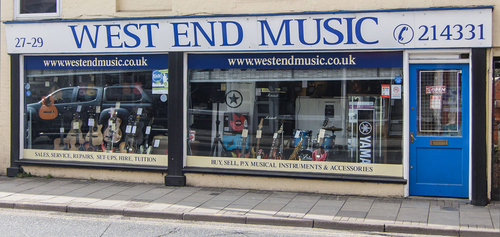 West End Music store in Ipswich, Suffolk, UK