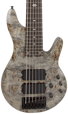 Pinnacle 5 Fretless bass guitar natural burl